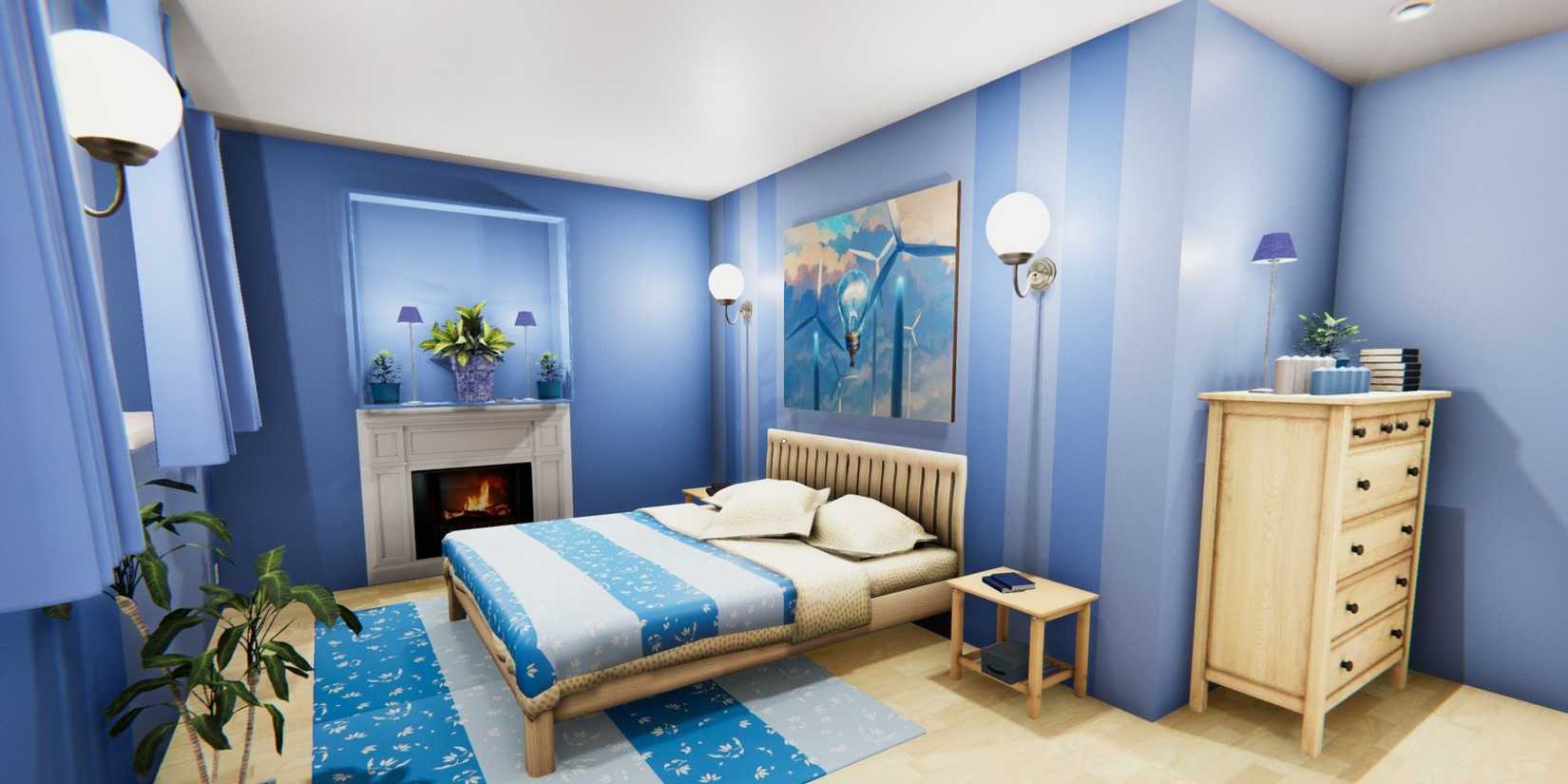 A bedroom in House Flipper