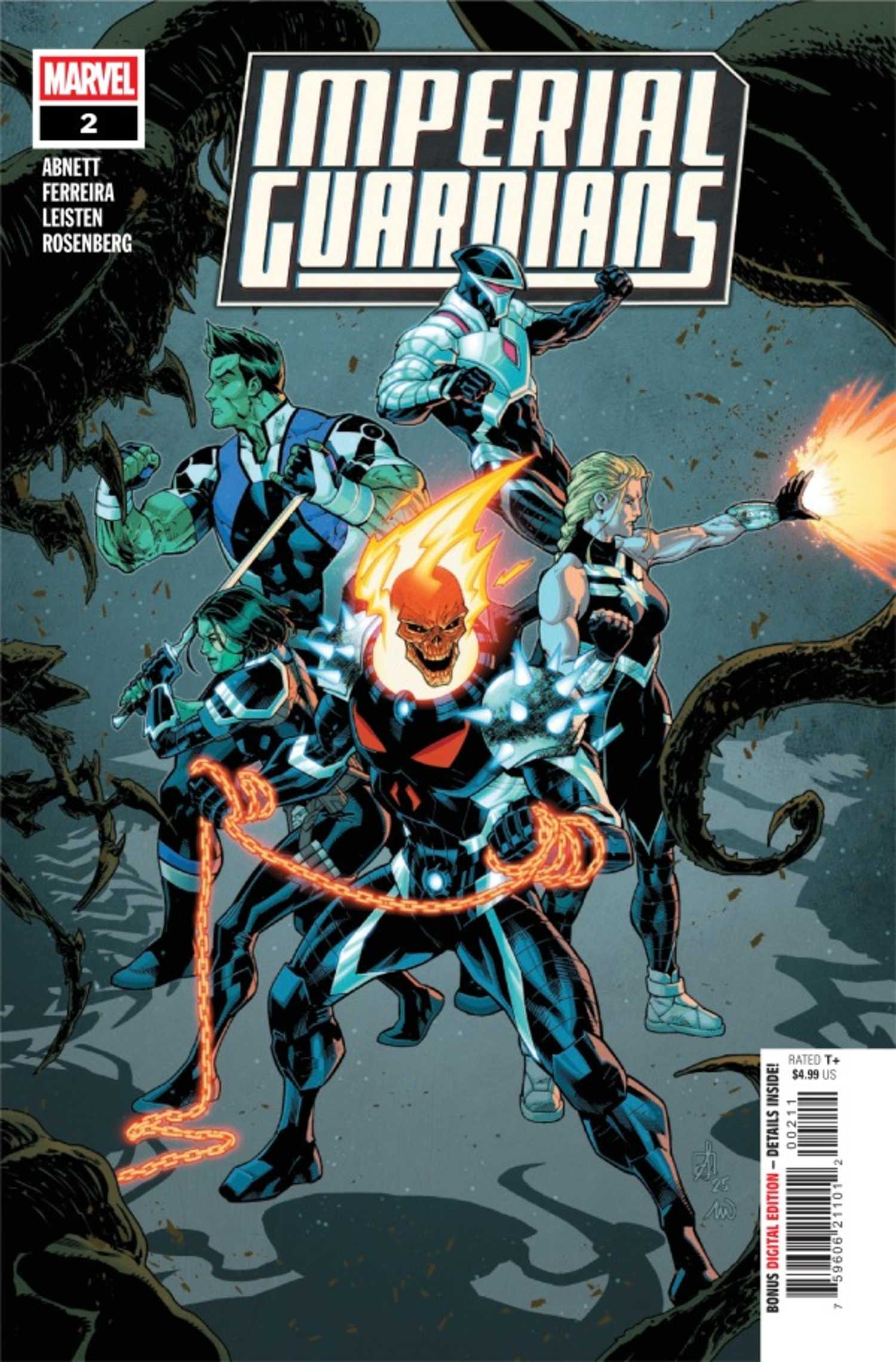 Imperial Guardians #2 cover, the team fighting back to back