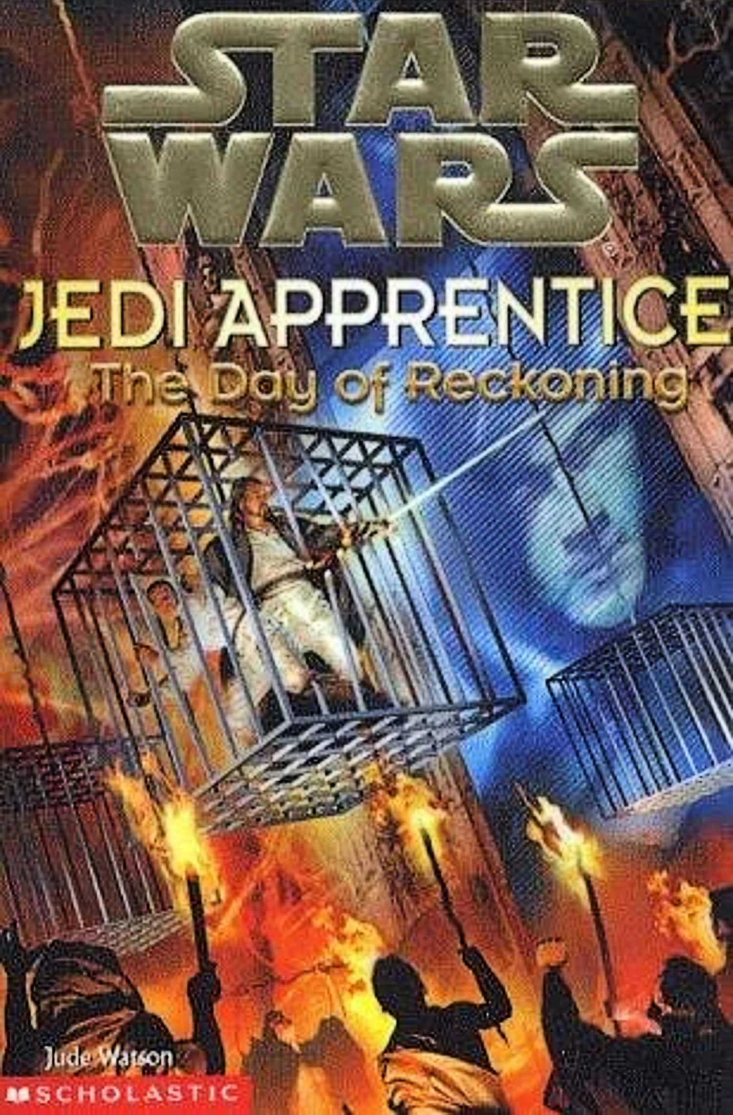 Jedi Apprentice Day of Reckoning cover, Obi Wan and Qui Gon in a cage