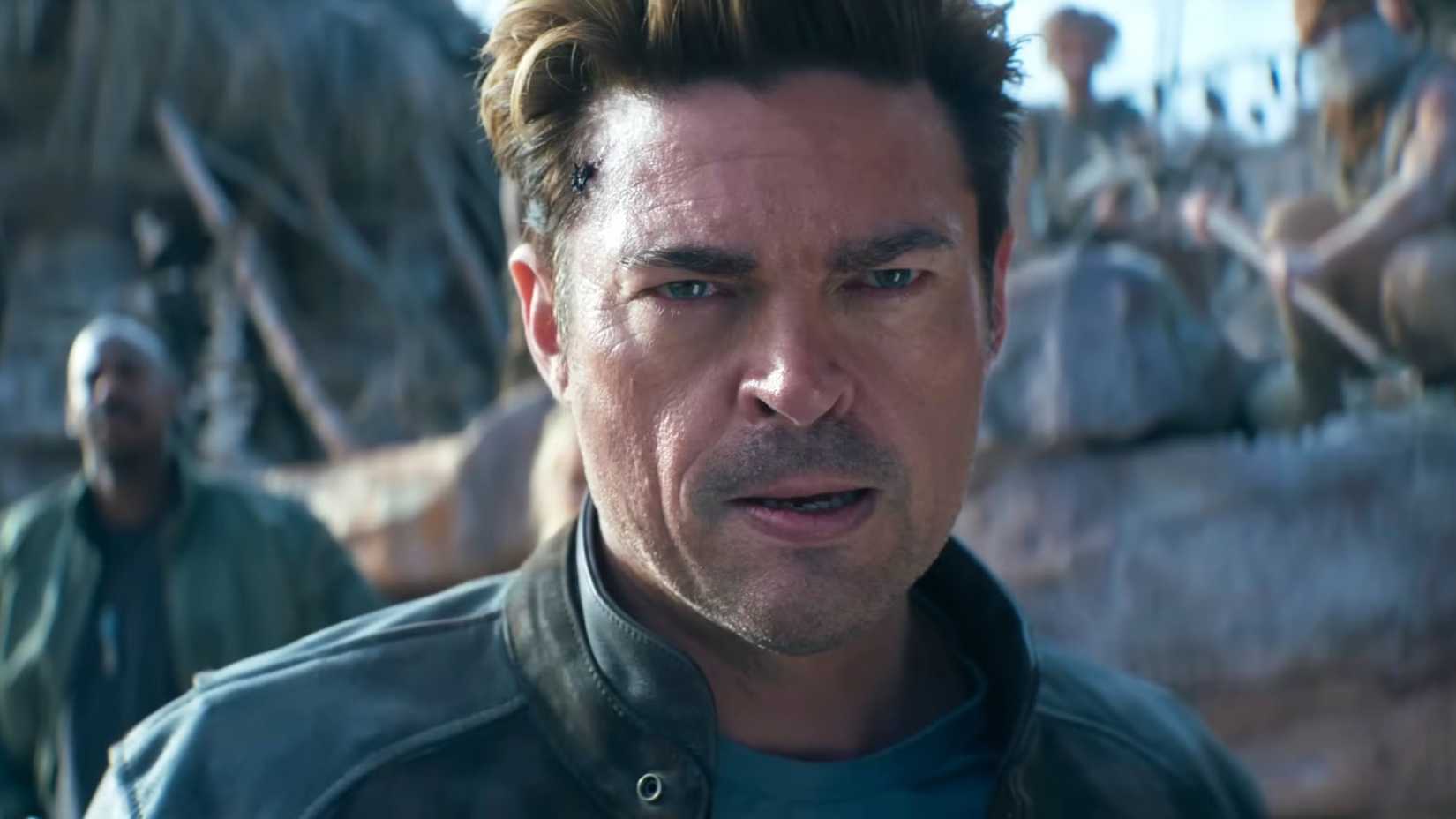 johnny cage makes an intense grimace in mortal kombat 2