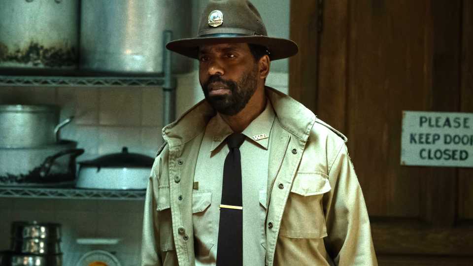 Kevin Carroll's Bechir looking concerned while in a kitchen in Widow's Bay