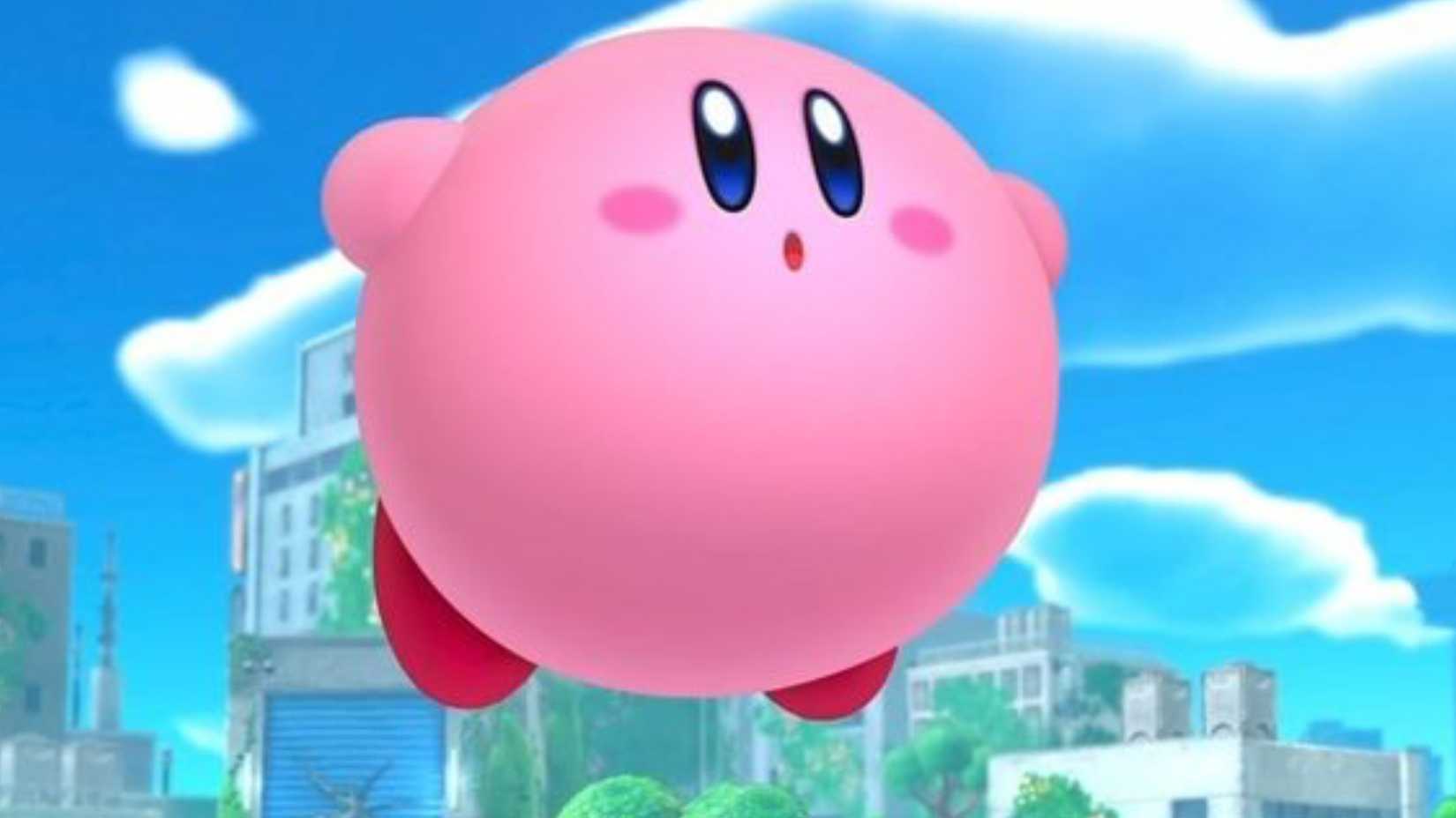 kirby holding breath and flying nintendo