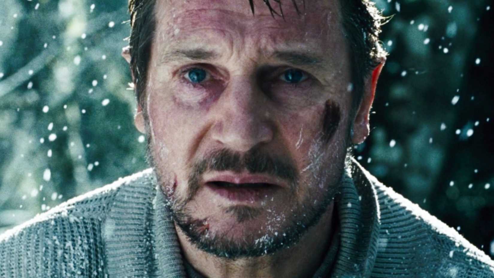 Close-up of Liam Neeson as Ottway in The Grey