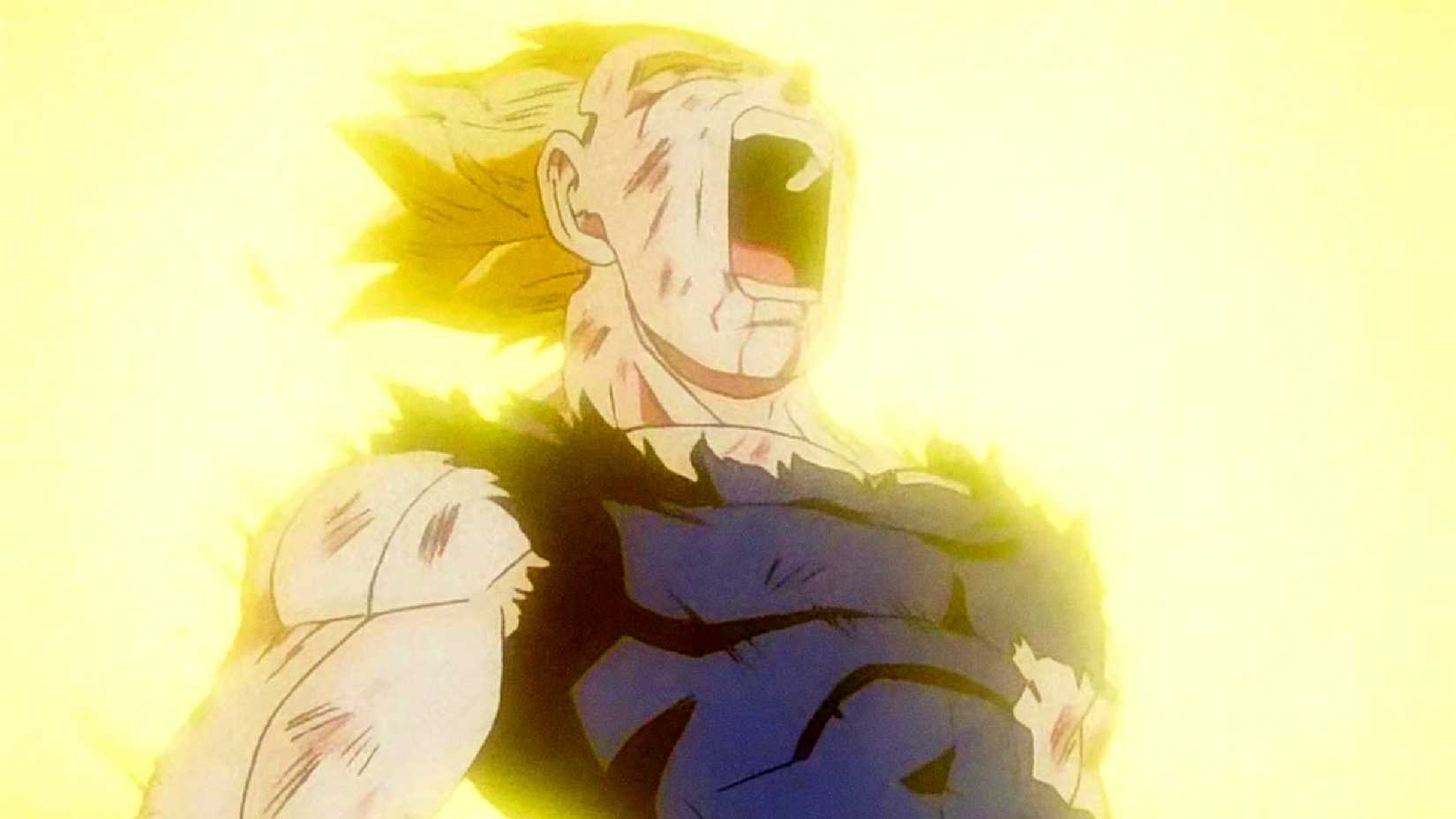 Majin Vegeta explode para destruir Majin Buu em Dragon Ball Z