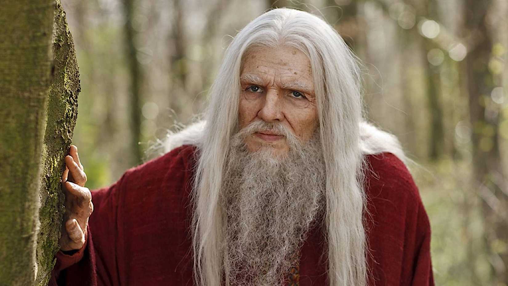 Merlin's aged form in Merlin season 4.