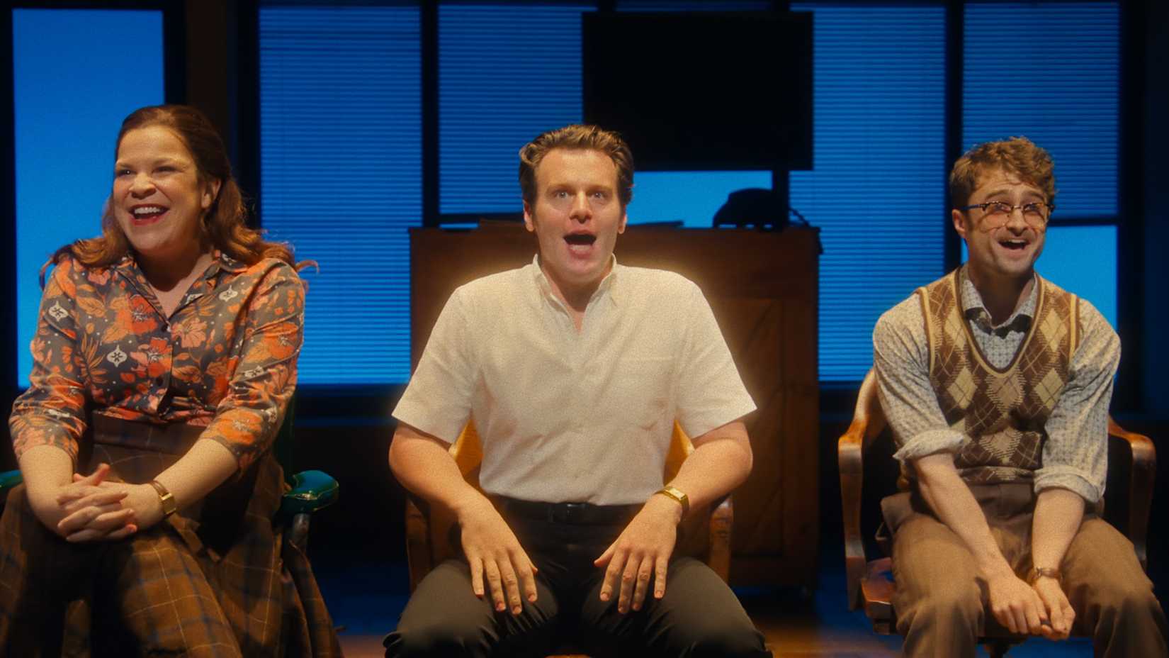 Elenco de Merrily We Roll Along no palco