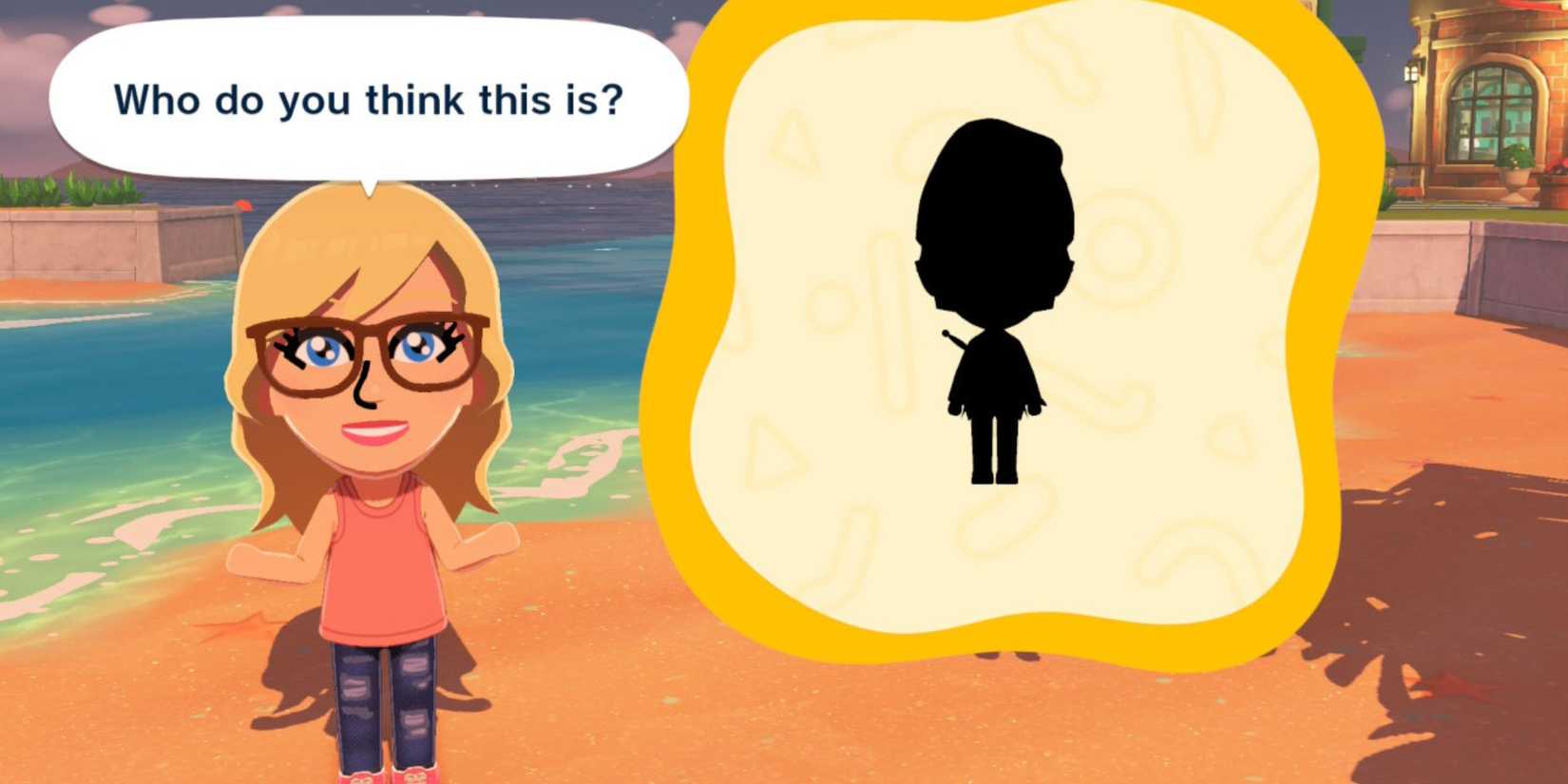 mii shadow quiz minigame in Tomodachi Life Living the Dream