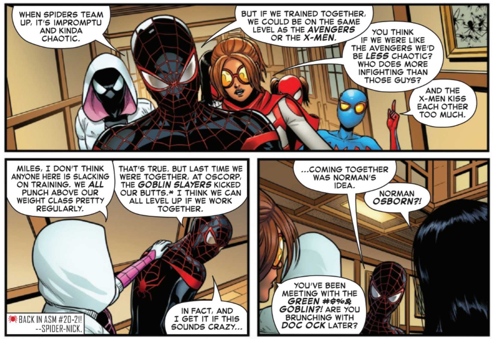 miles morales says the spider-versity spider-man spinoff heroes could be the next avengers or x-men