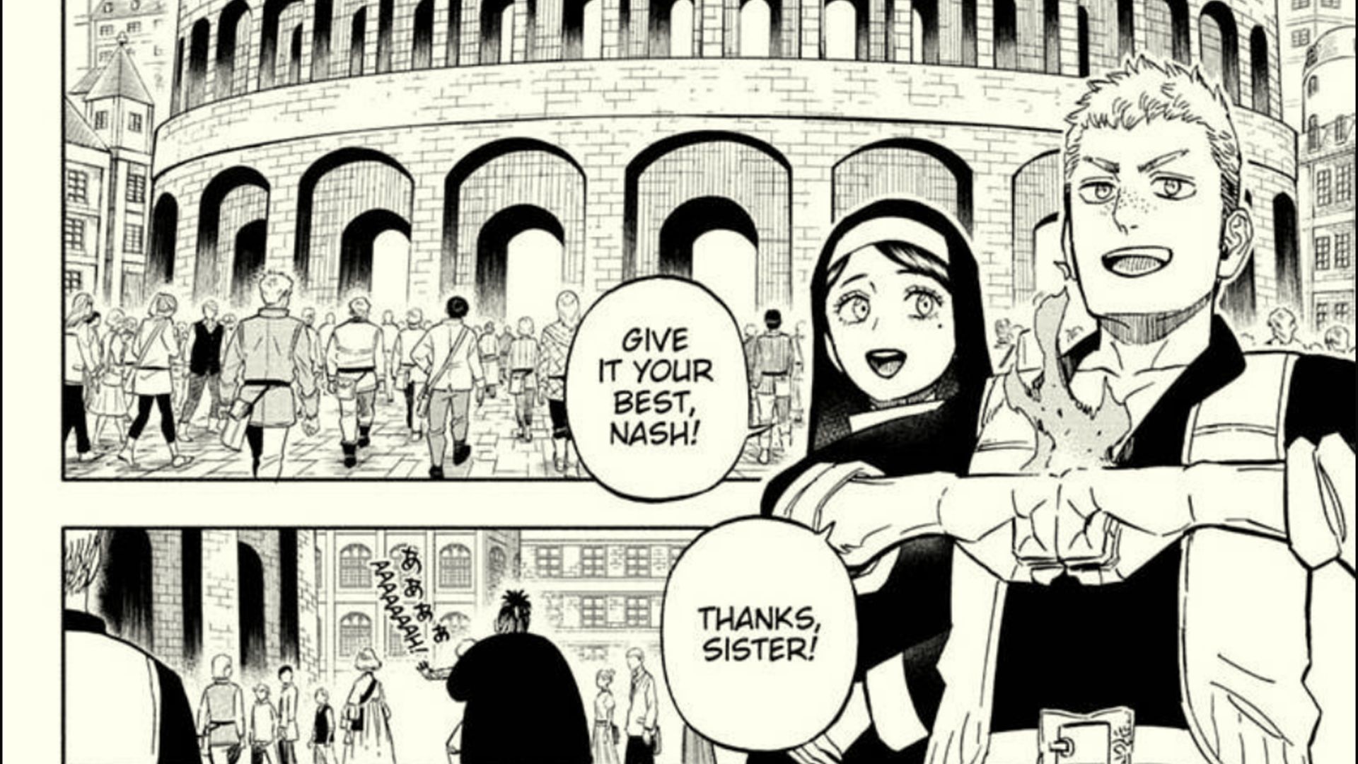 Nash and Sister lily in Black Clover chapter 392