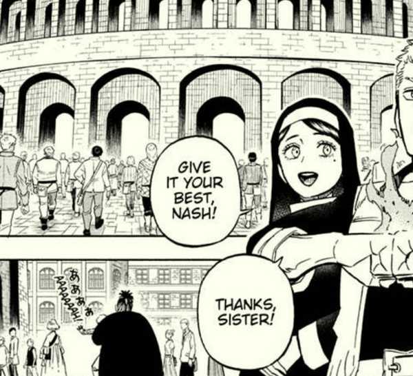 Nash and Sister lily in Black Clover chapter 392