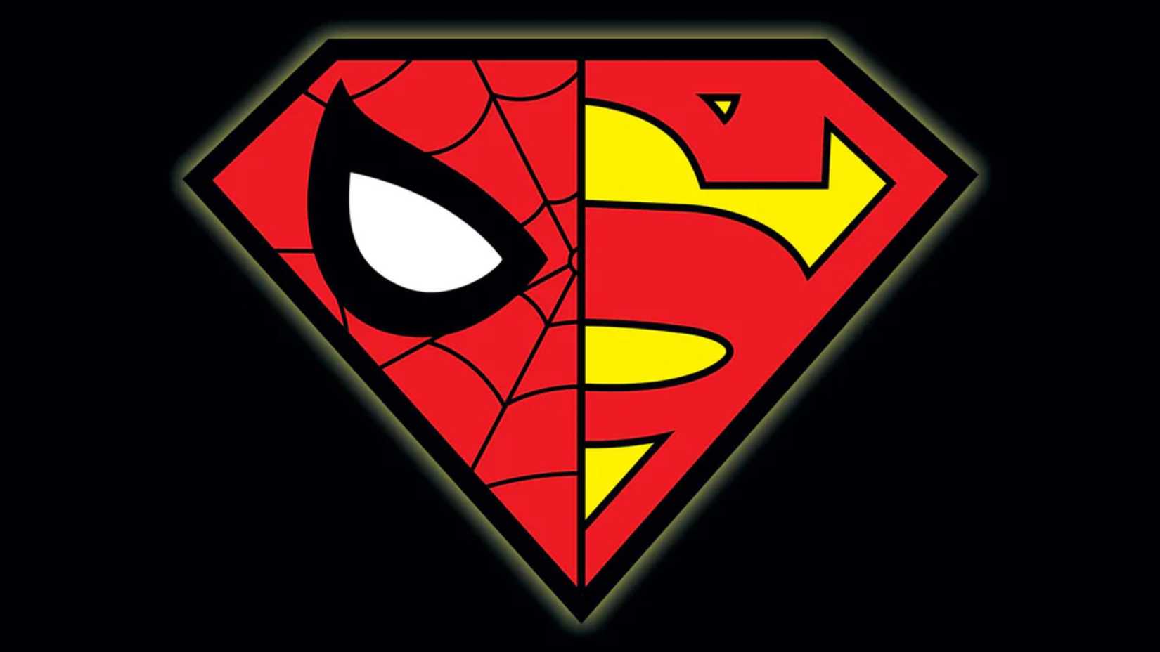 official spider-man and superman mashup logo
