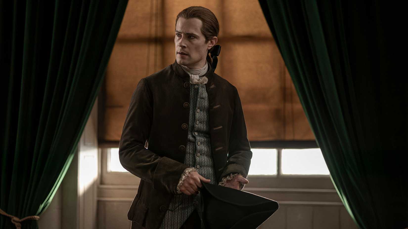 Lord John looking serious in Outlander season 8