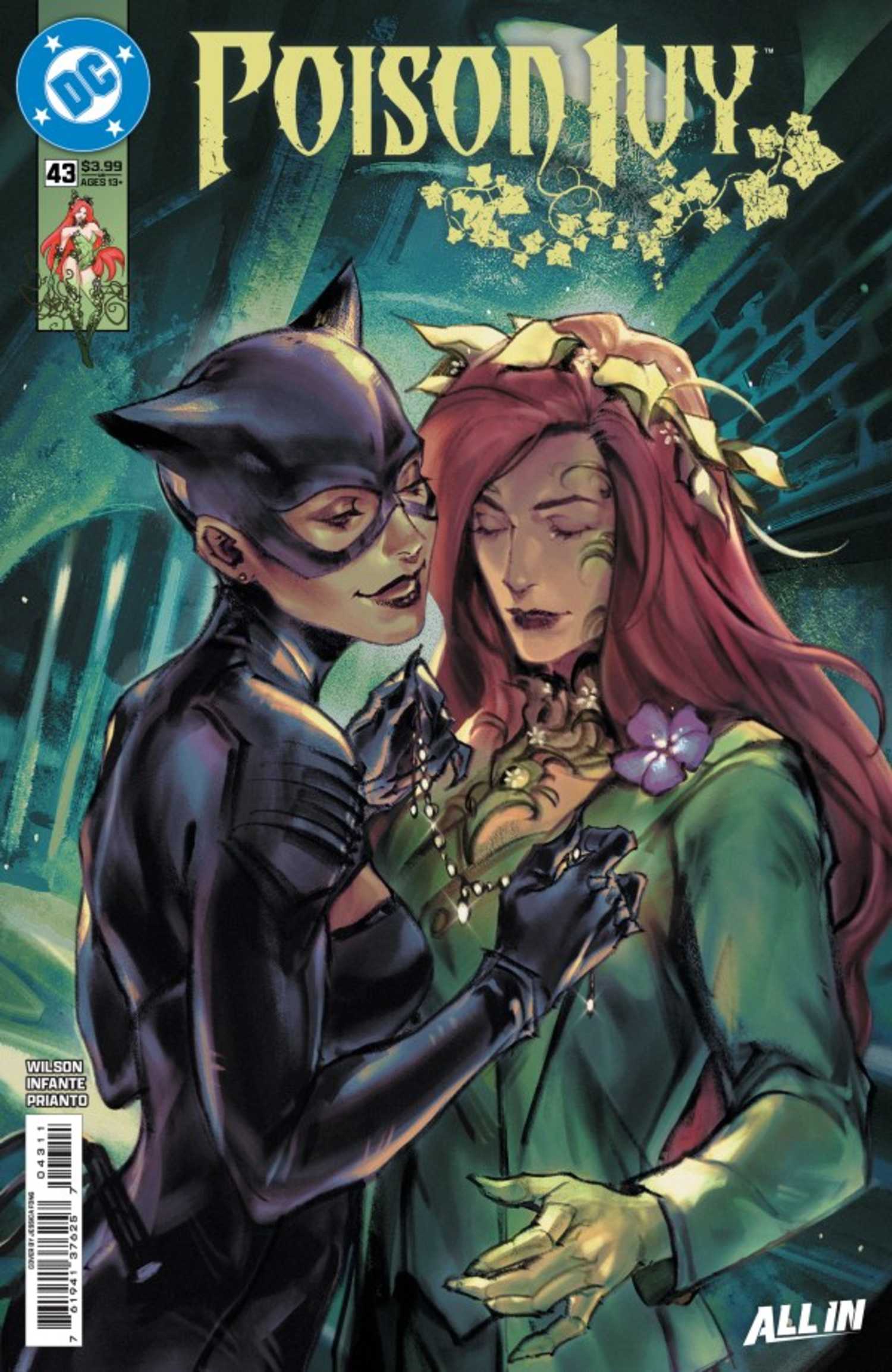 Poison Ivy #43, Ivy and Catwoman in an intimate embrace