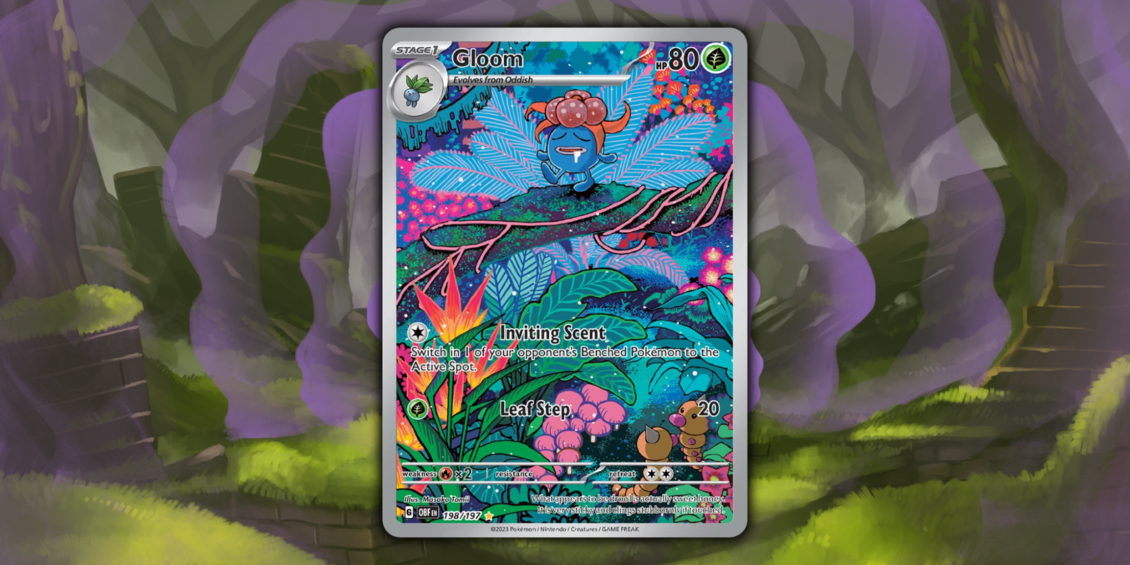 gloom pokemon card full art Vileplume GX - 4/236 - Cosmic Eclipse RarityCommon Hit Points80 HP Colorless Inviting Scent Switch in 1 of your opponents Benched Pokmon to the Active Spot. Gloom | Pokmon Cards and