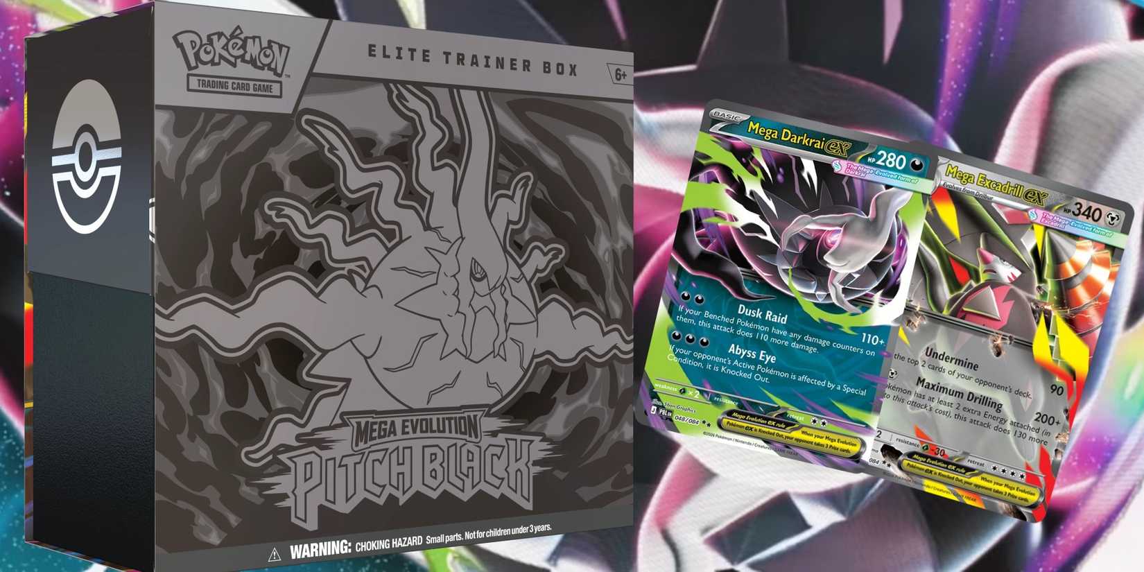Pokemon PItch Black Elite Trainer Box and cards
