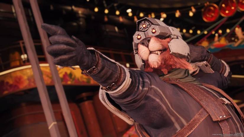 Red 13 in disguise as a shinra soldier