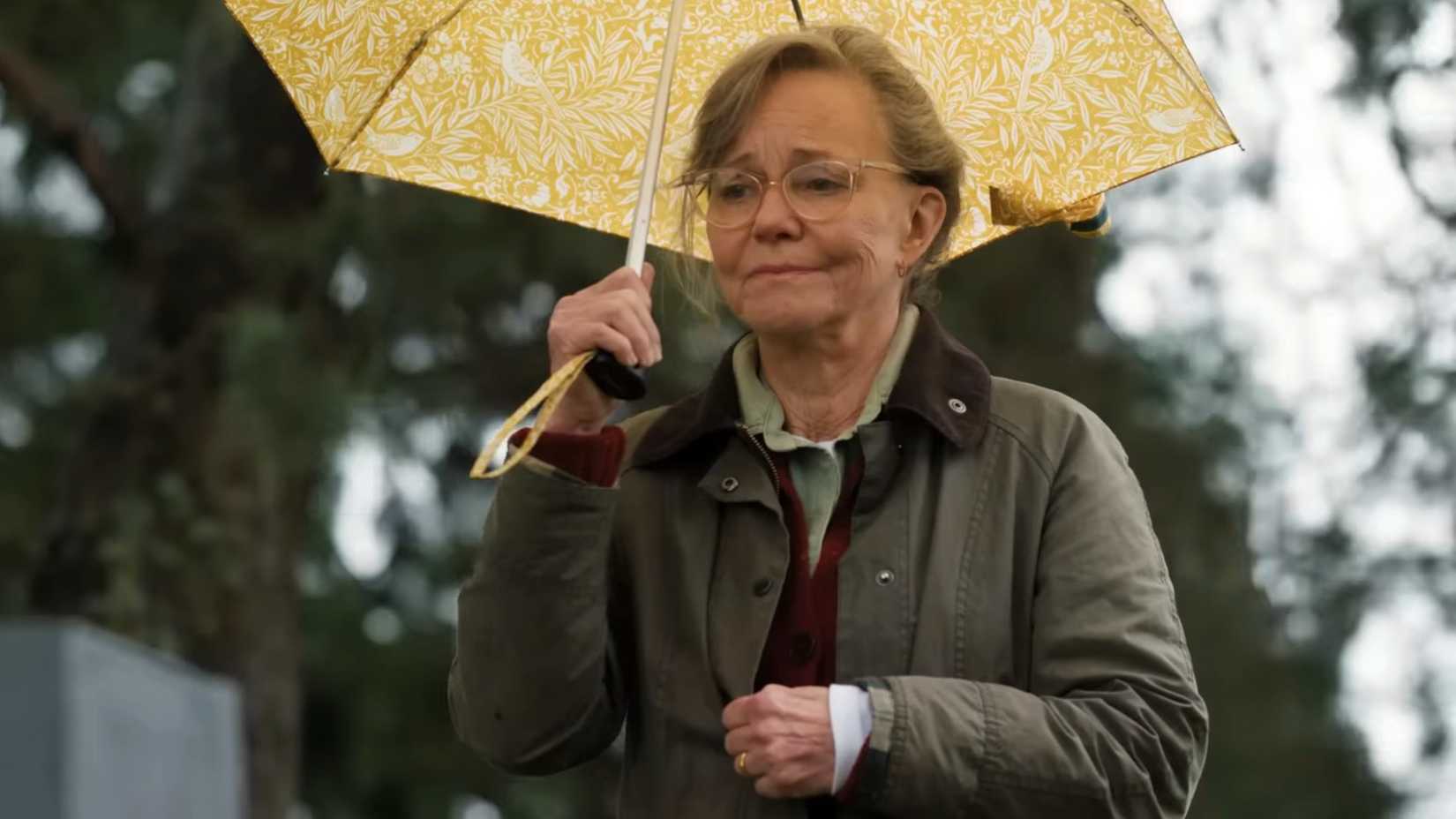 sally field visiting a gravesite in remarkably bright creatures