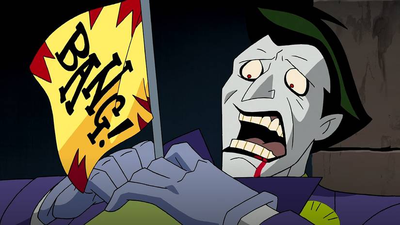 A morte do Coringa em Batman do Futuro: O Retorno do Coringa.