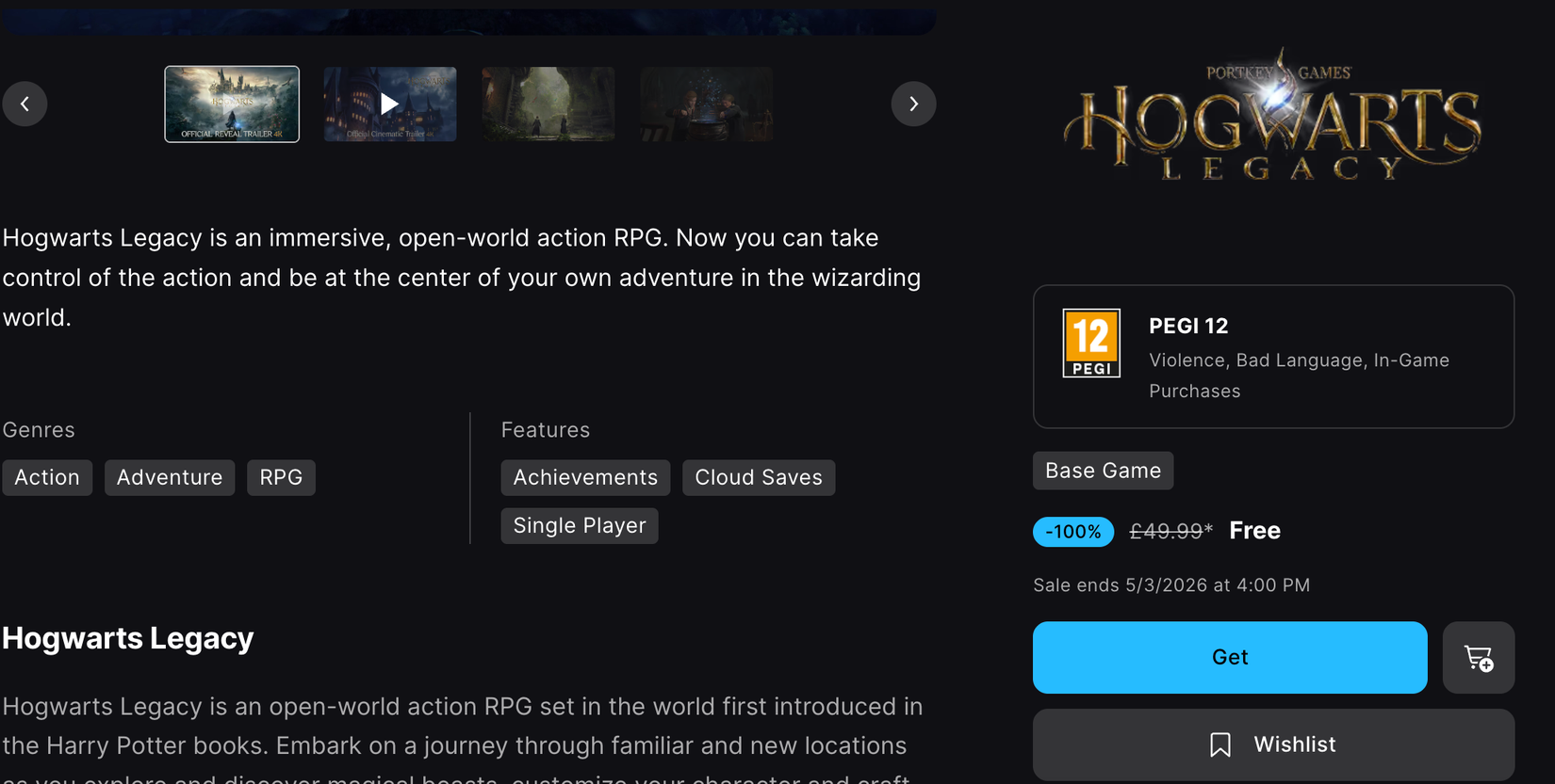 Hogwarts Legacy screenshot