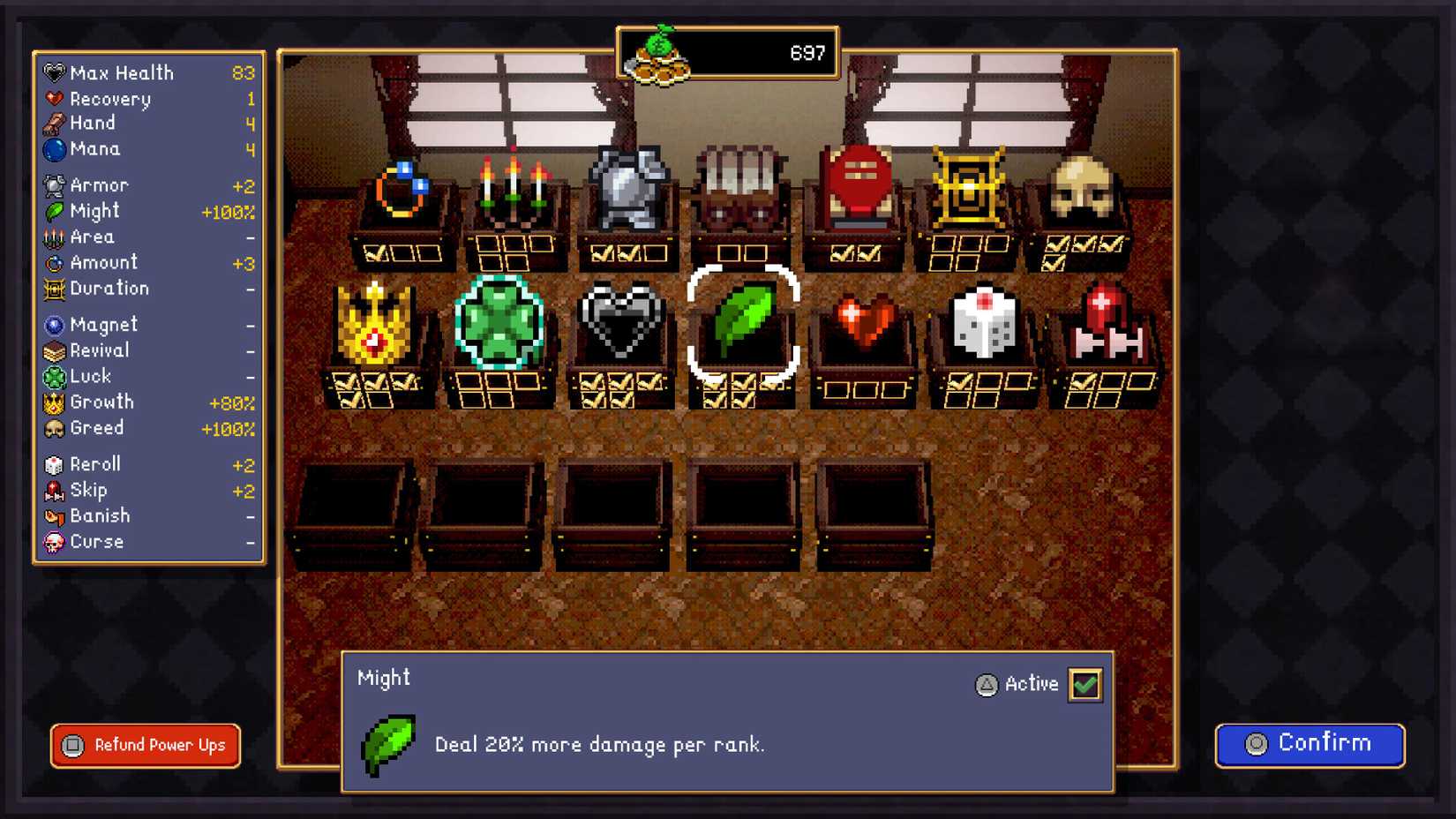 Might in Vampire Crawlers