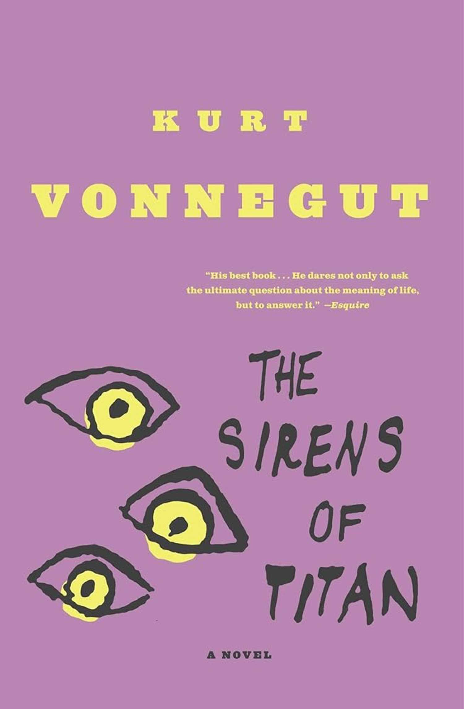 sirens of titan book cover eyeballs against a purple backdrop