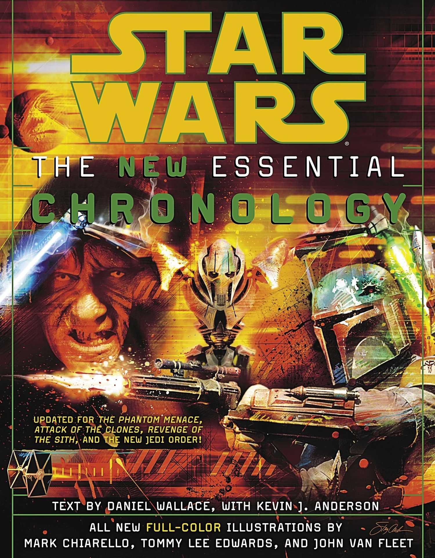 Star Wars New Essential Chronology cover features Palpatine, General Grevious, and more