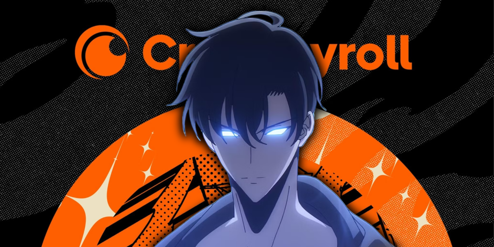 Sung Jinwoo from Solo Leveling in front of the Crunchyroll logo - Anime Featured Image