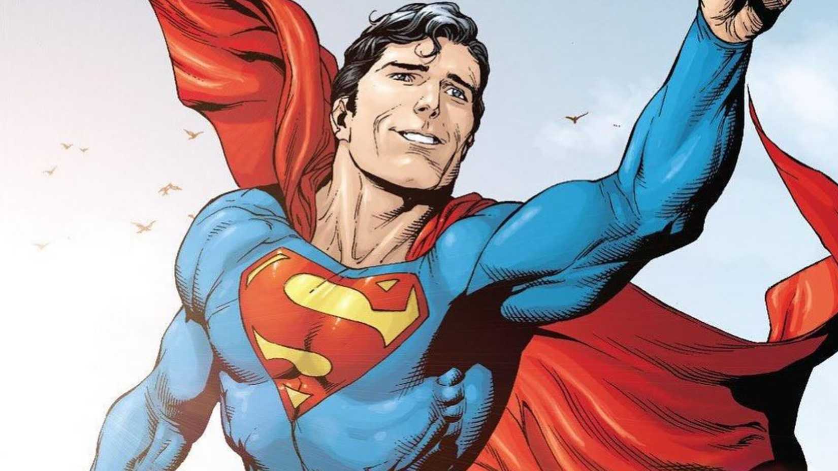 superman art from geoff johns run using Christopher Reeve likeness