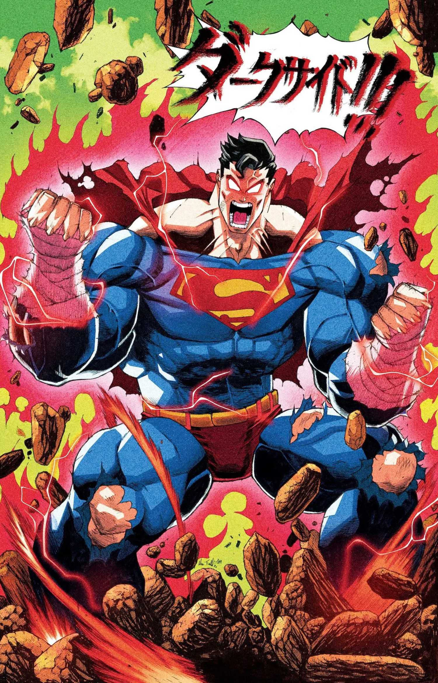 superman super saiyan tribute art dbz