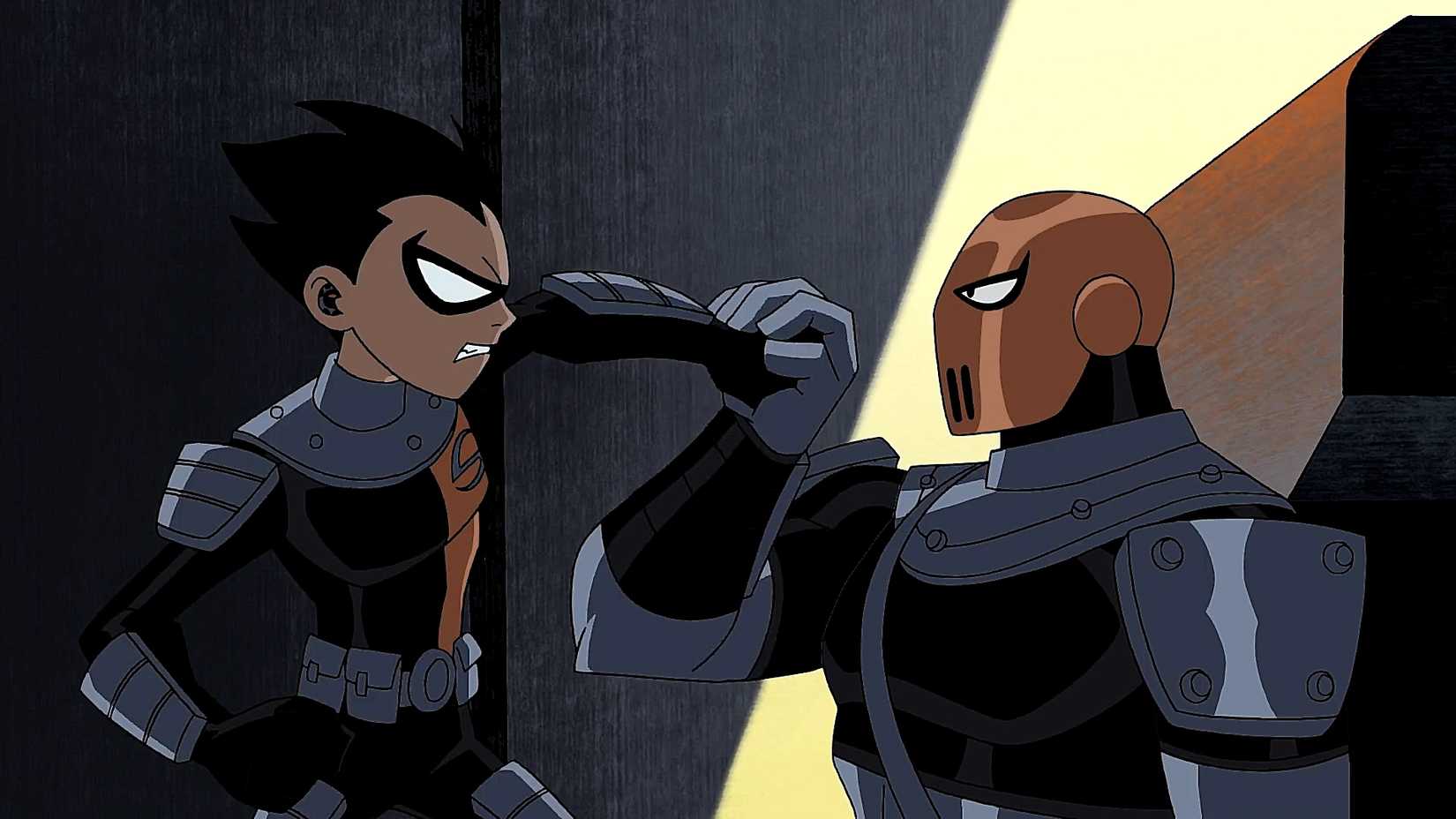 Robin and Slade in Teen Titans