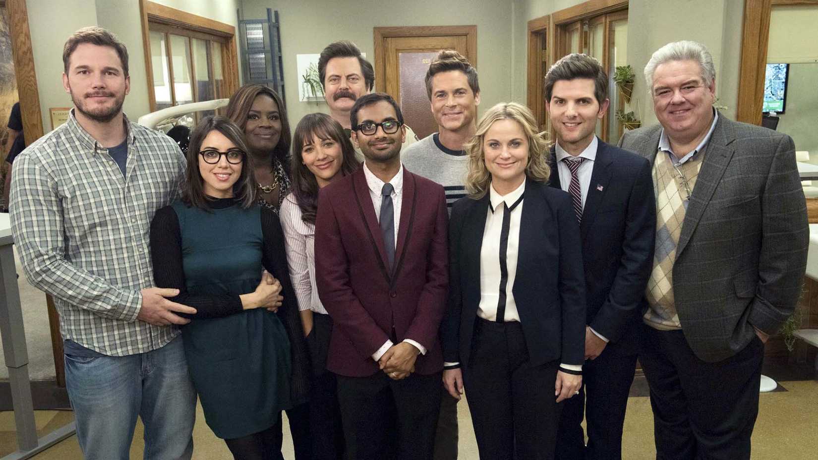 O elenco de Parks and Recreation no final da série
