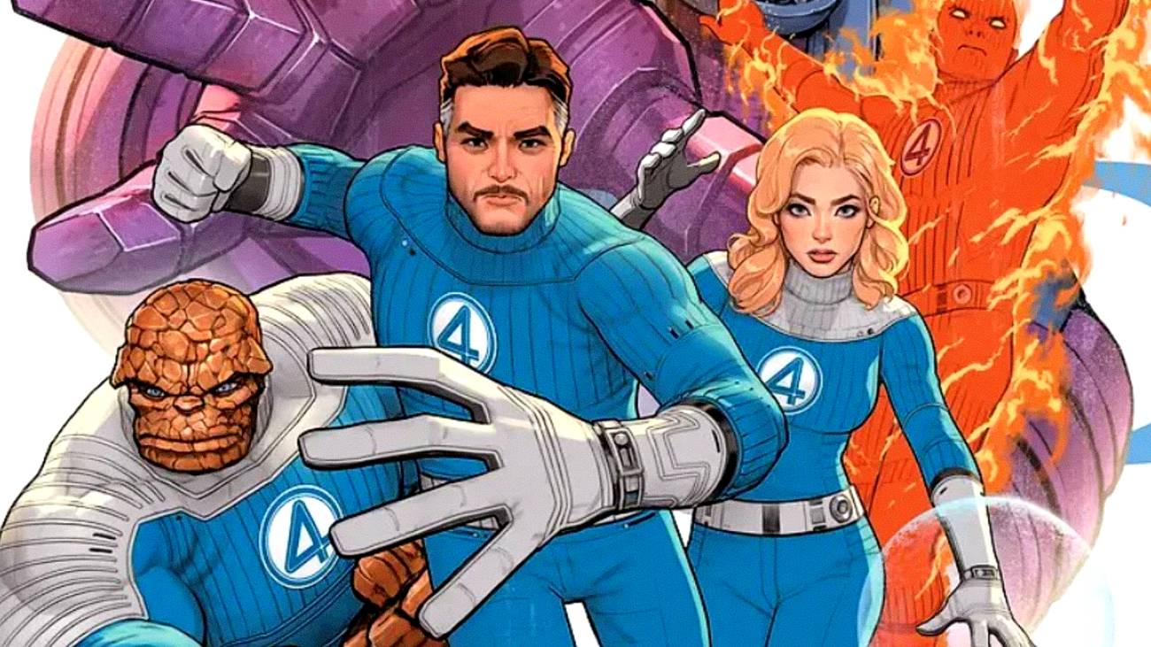 The MCU's Fantastic Four run into battle in Marvel Comics cover