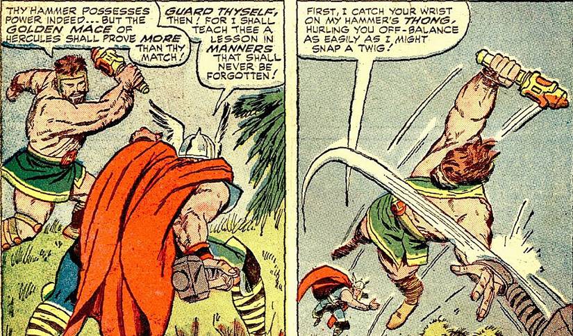 Thor and Hercules trade blows in Hercules' debut