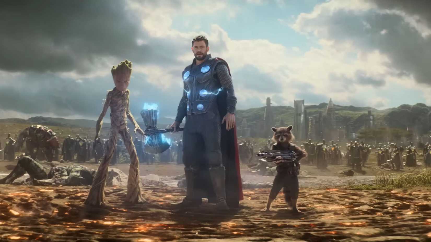 Thor, Rocket e Groot chegam em Vingadores: Guerra Infinita