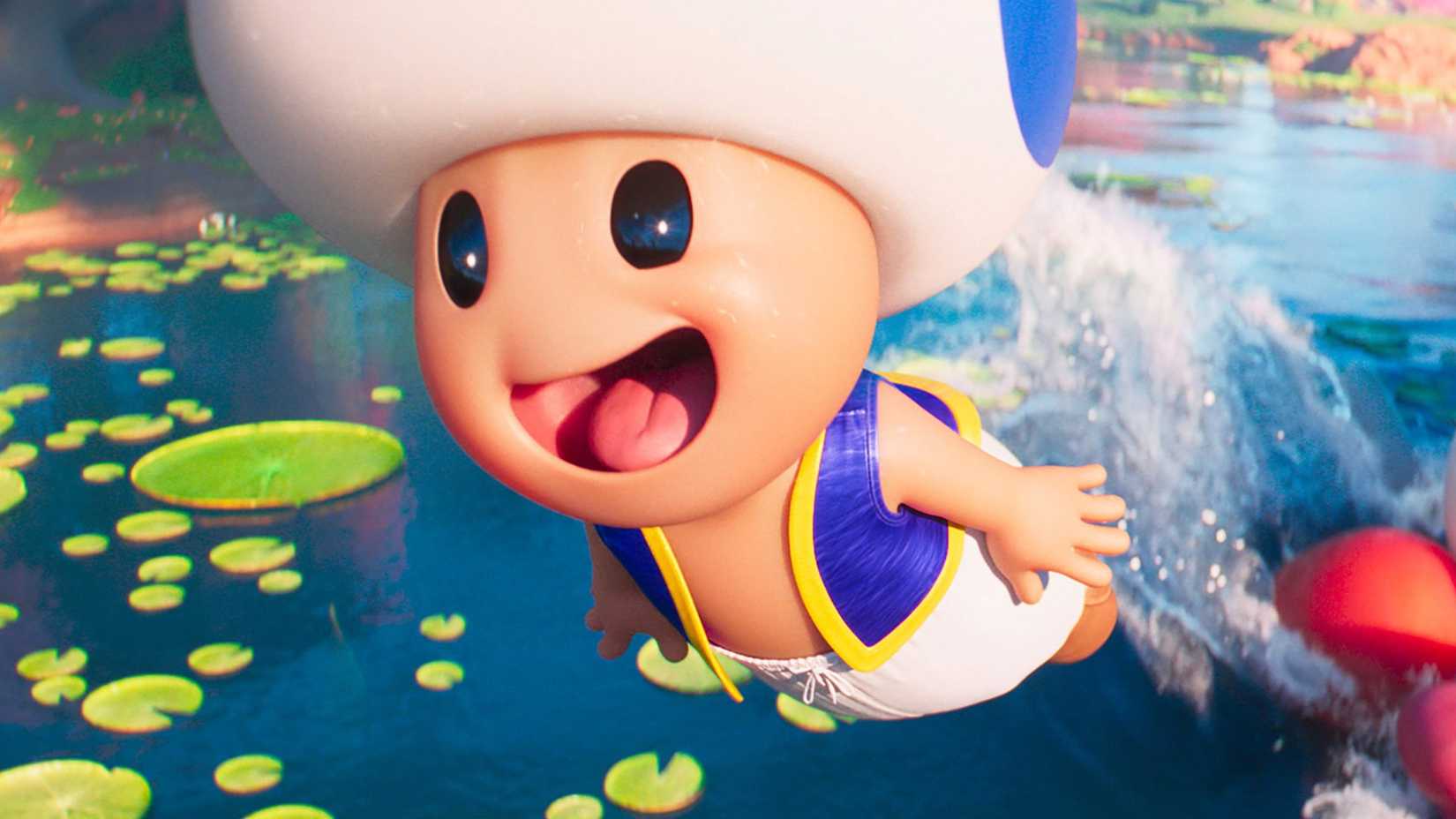 Toad voando em The Super Mario Galaxy Movie