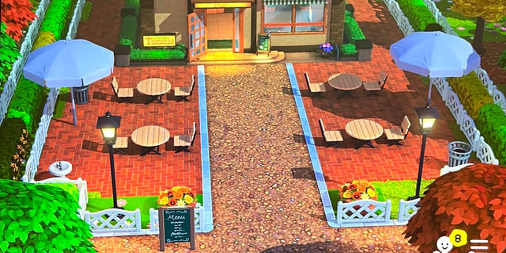 Tomodacehi Life outdoor eating area