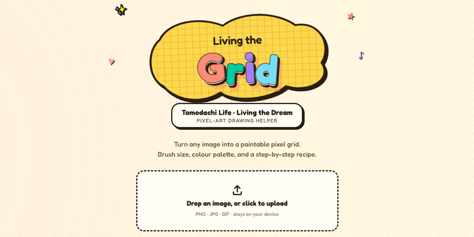 Tomodachi Life Living the Grid Main Menu