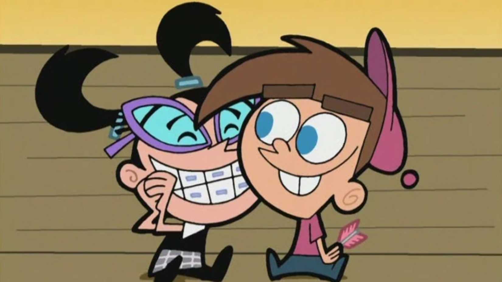Tootie sorrindo ao lado de um Timmy Turner apaixonado em Os Padrinhos Mágicos temporada 3