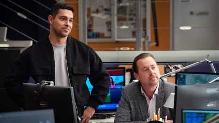 Torres and McGee smiling together in an episode of NCIS season 23