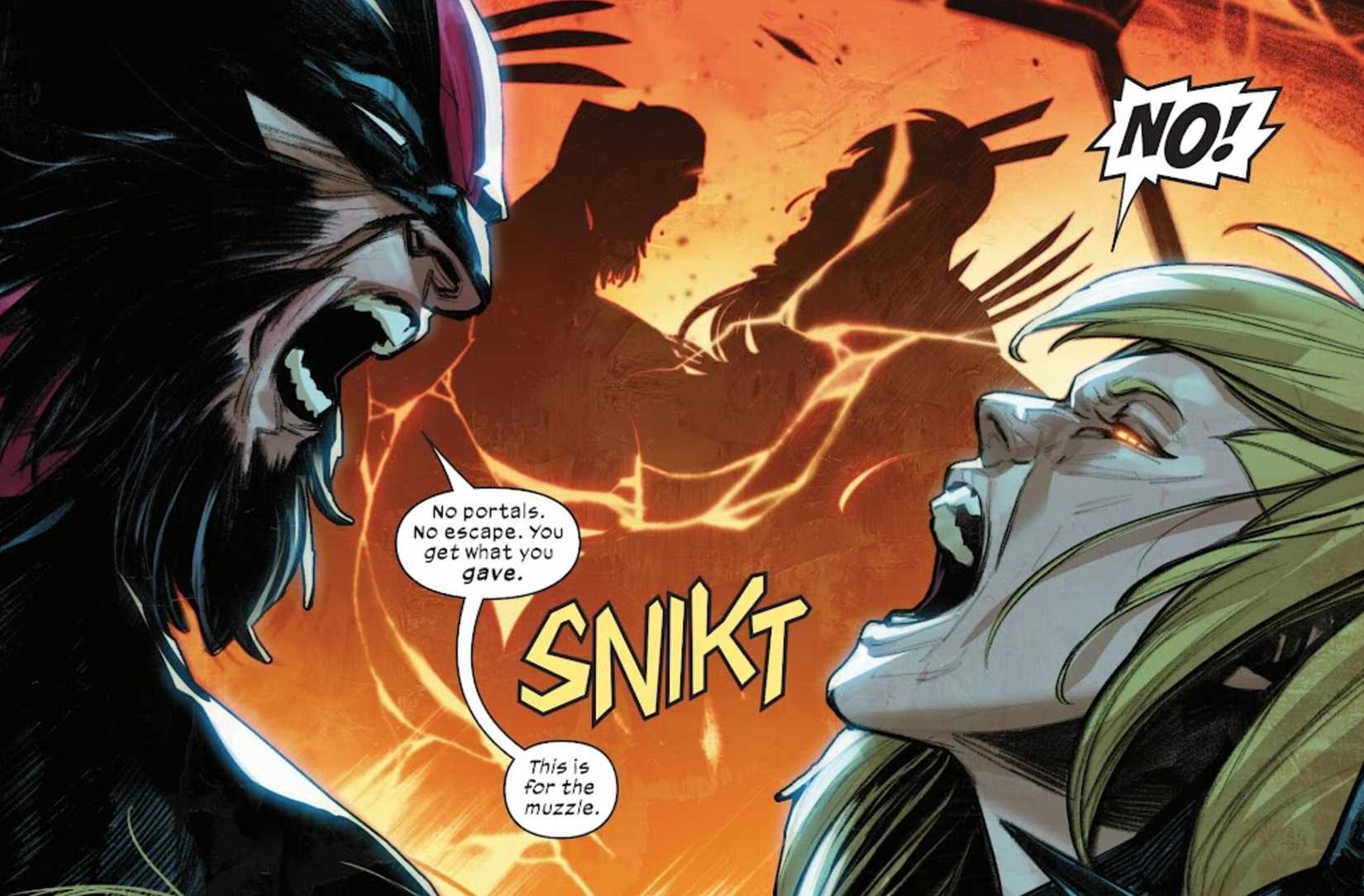 ultimate wolverine takes down magik