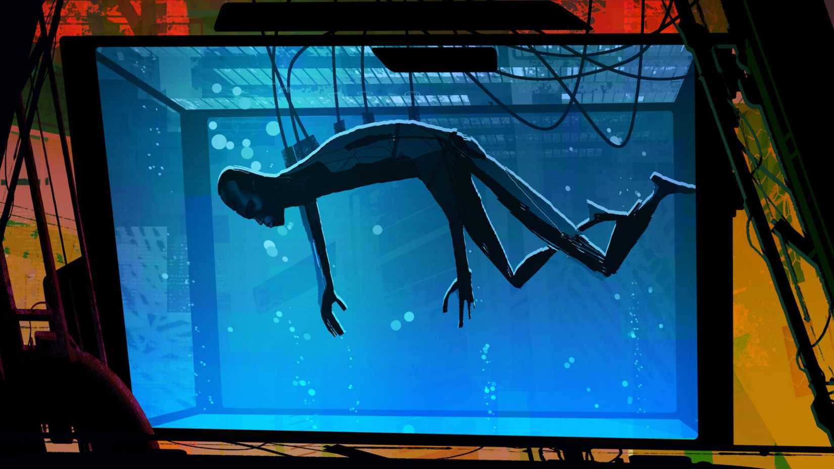 An image from the Love, Death & Robots episode, Zima Blue