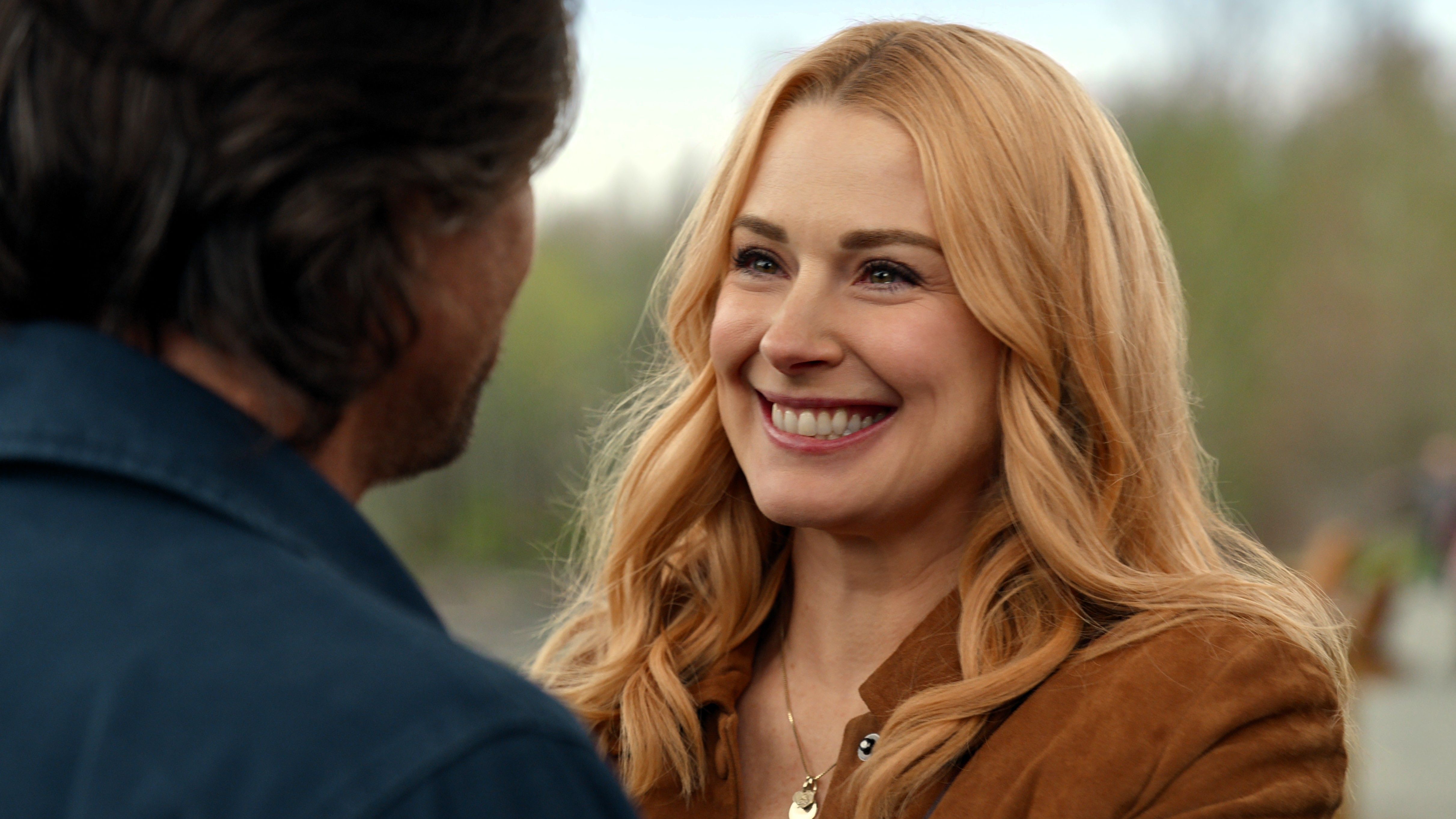 Mel smiles while looking at Jack in Virgin River season 7 episode 3
