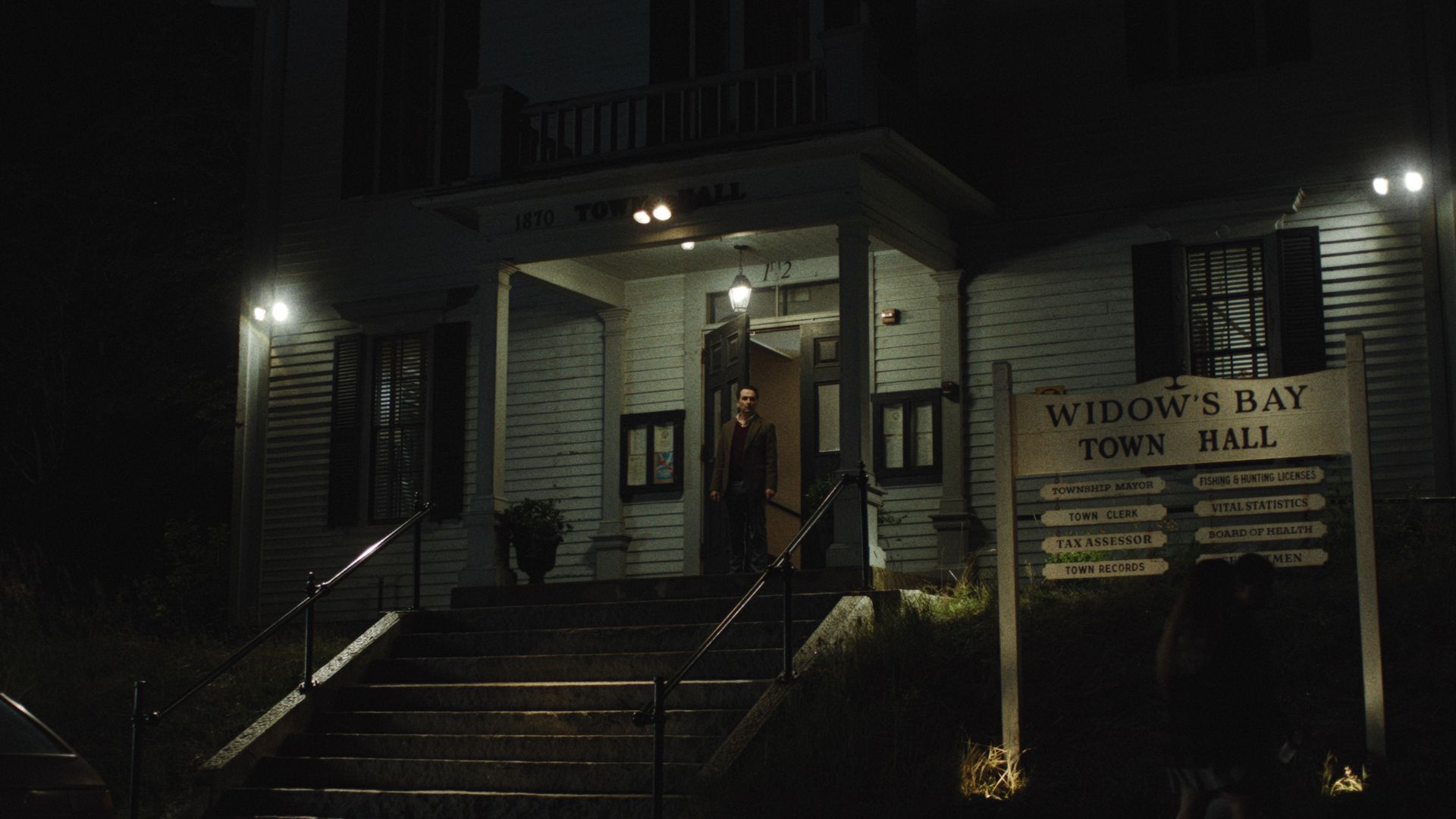 Prefeitura de Widow's Bay em cena da série
