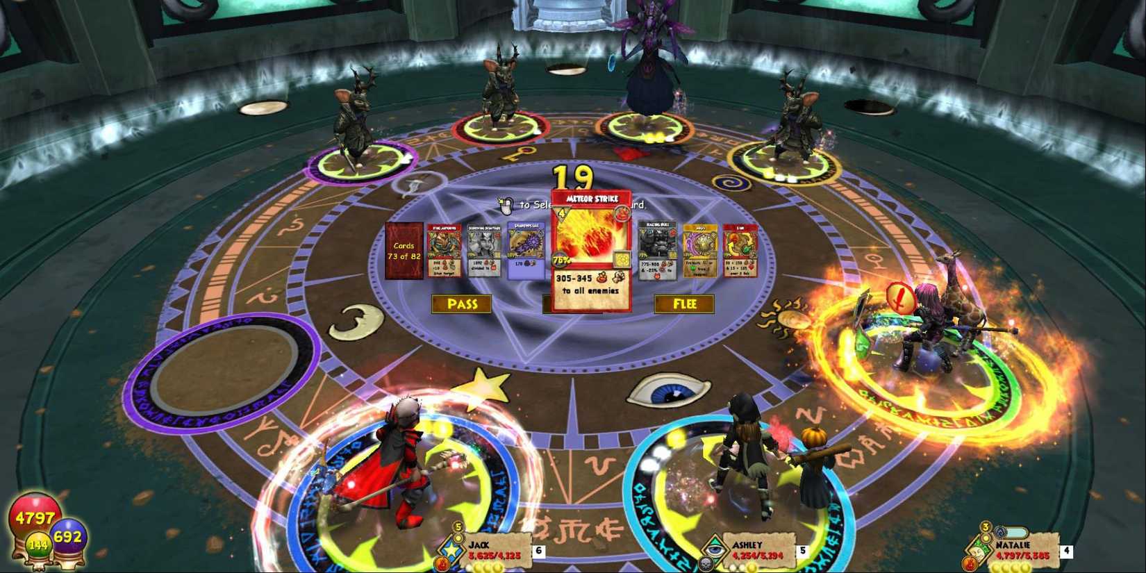 A battle in Wizard101