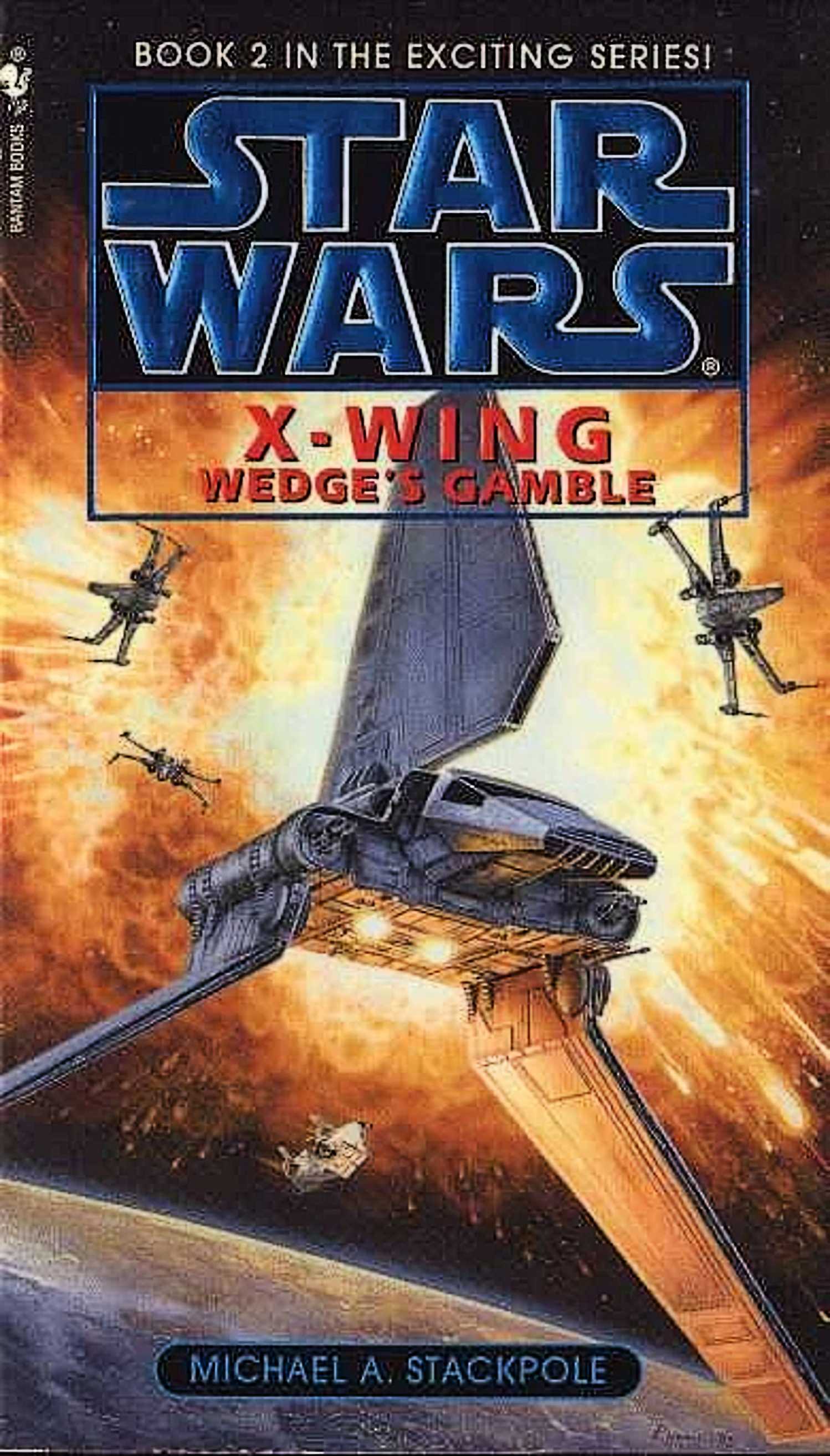X-Wing Wedge's Gamble, an Imperial shuttle and X-Wings fleeing an explosion