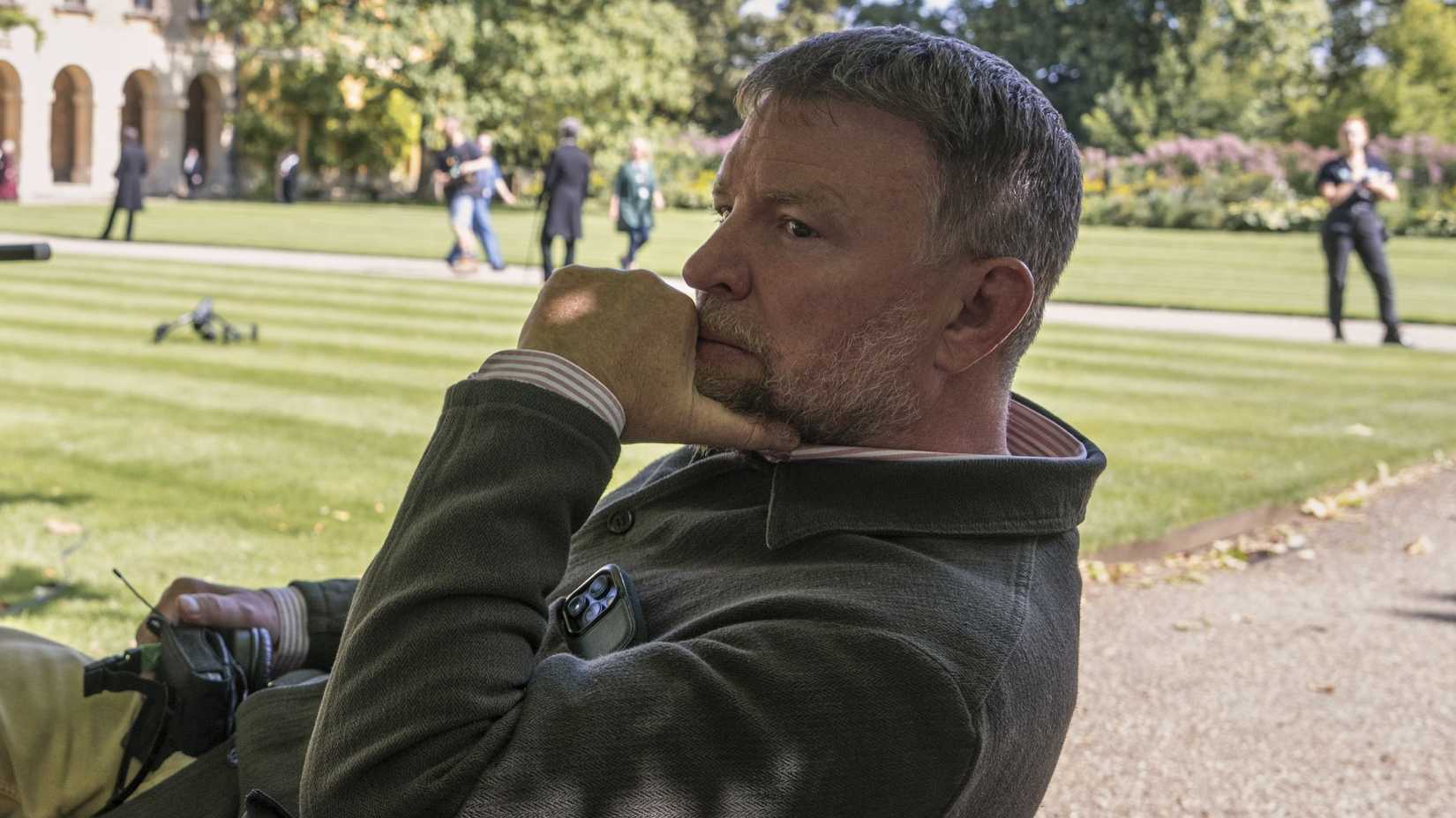 Guy Ritchie on the set of Young Sherlock