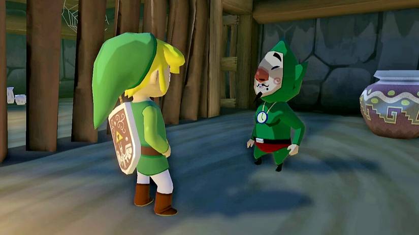 Image shows Link and Tingles in The Legend of Zelda: Wind Waker