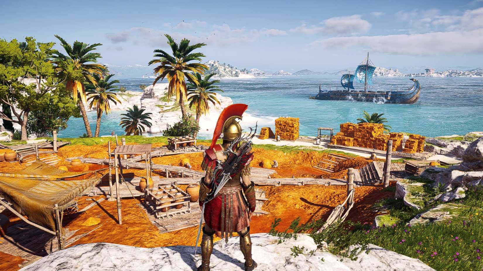 Image shows Assassin's Creed Odyssey with a ReShade preset mod