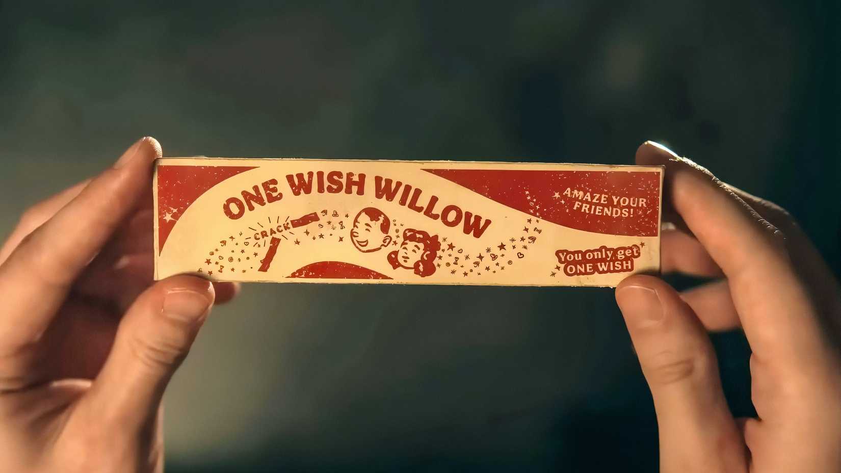 A close-up of a One Wish Willow box in Obsession