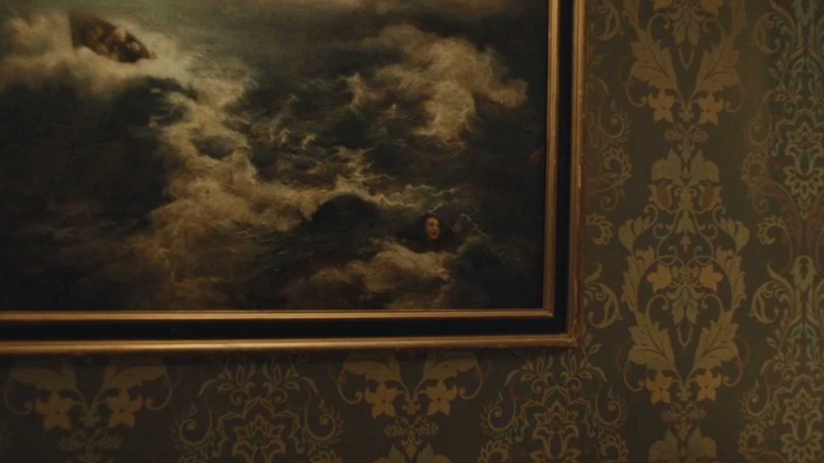 Pintura de criança na água em Widow's Bay